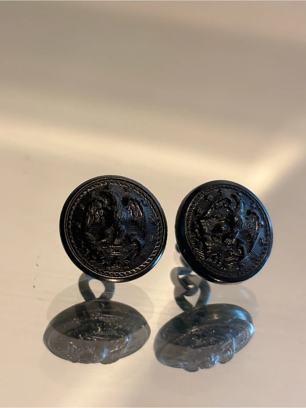 Black Navy Eagle Mini Cufflinks
